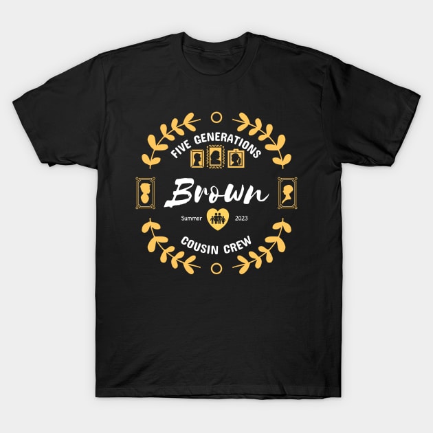 Brown Cousin Crew Family Reunion Summer Vacation T-Shirt by TayaDesign